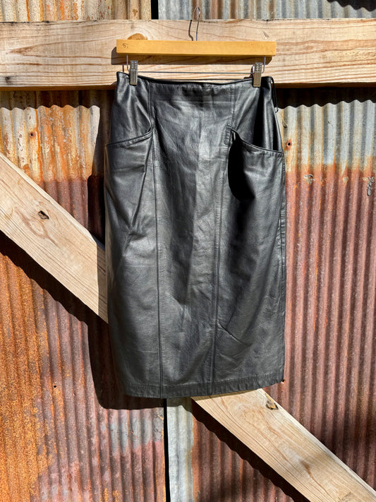 Avanti Leather Skirt
