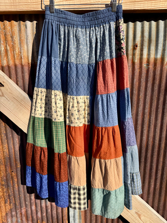 Cotton Patchwork Skirt