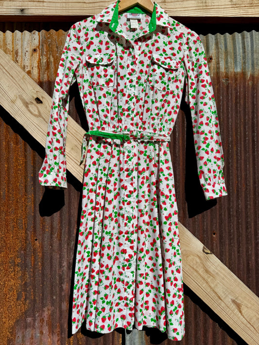 70s Lanz Strawberry Dress