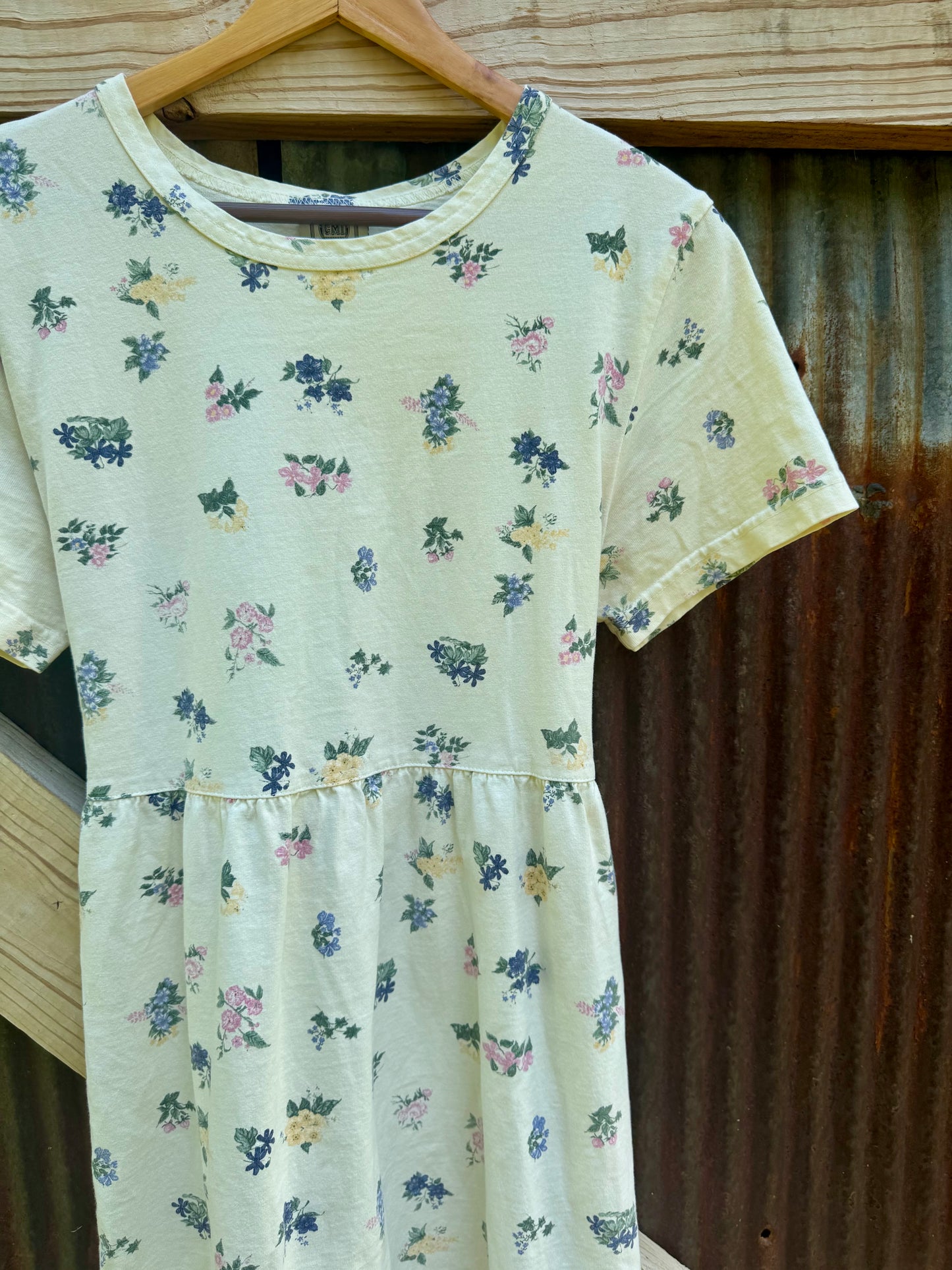 90s Cotton Floral Babydoll Style Mini