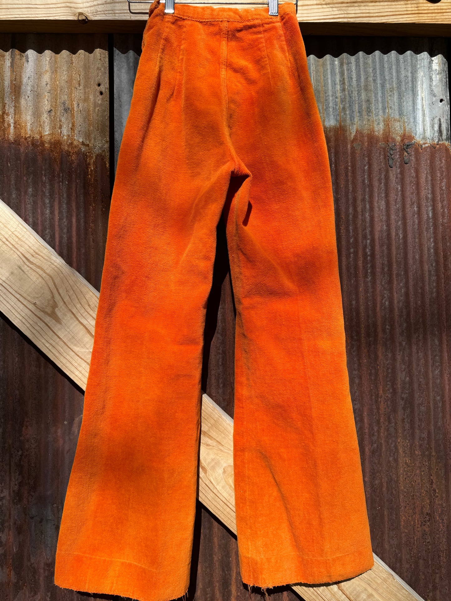60s Cotton Velvet Flare Pants
